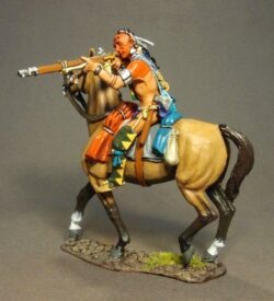 Mounted Woodland Indian, Firing Musket #2