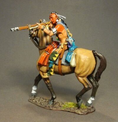 Mounted Woodland Indian, Firing Musket #2