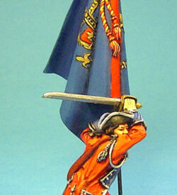 4th Regiment of Foot (Barrell's) British Officer with Regimental Colours