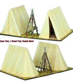 Napoleonic Open Tent, Closed Tent, and Musket Stand