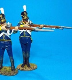 Two Figures Firing, Blue Trousers, 21st Line Infantry Regt
