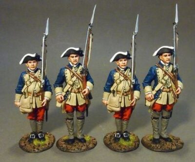 Four Line Infantry at Attention, Set #1, South Carolina Provincial Regiment