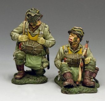Kneeling and Sitting Paratroopers - 101st Airborne